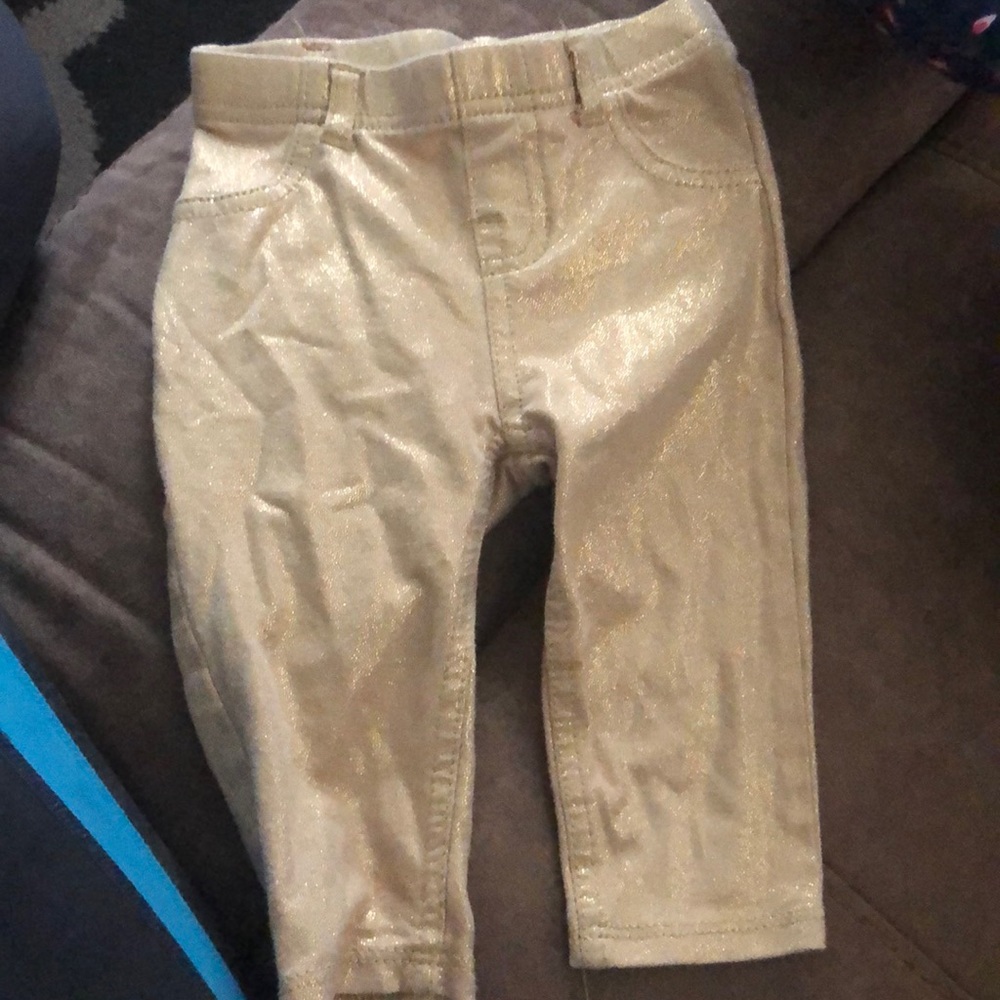 Gold colored pants